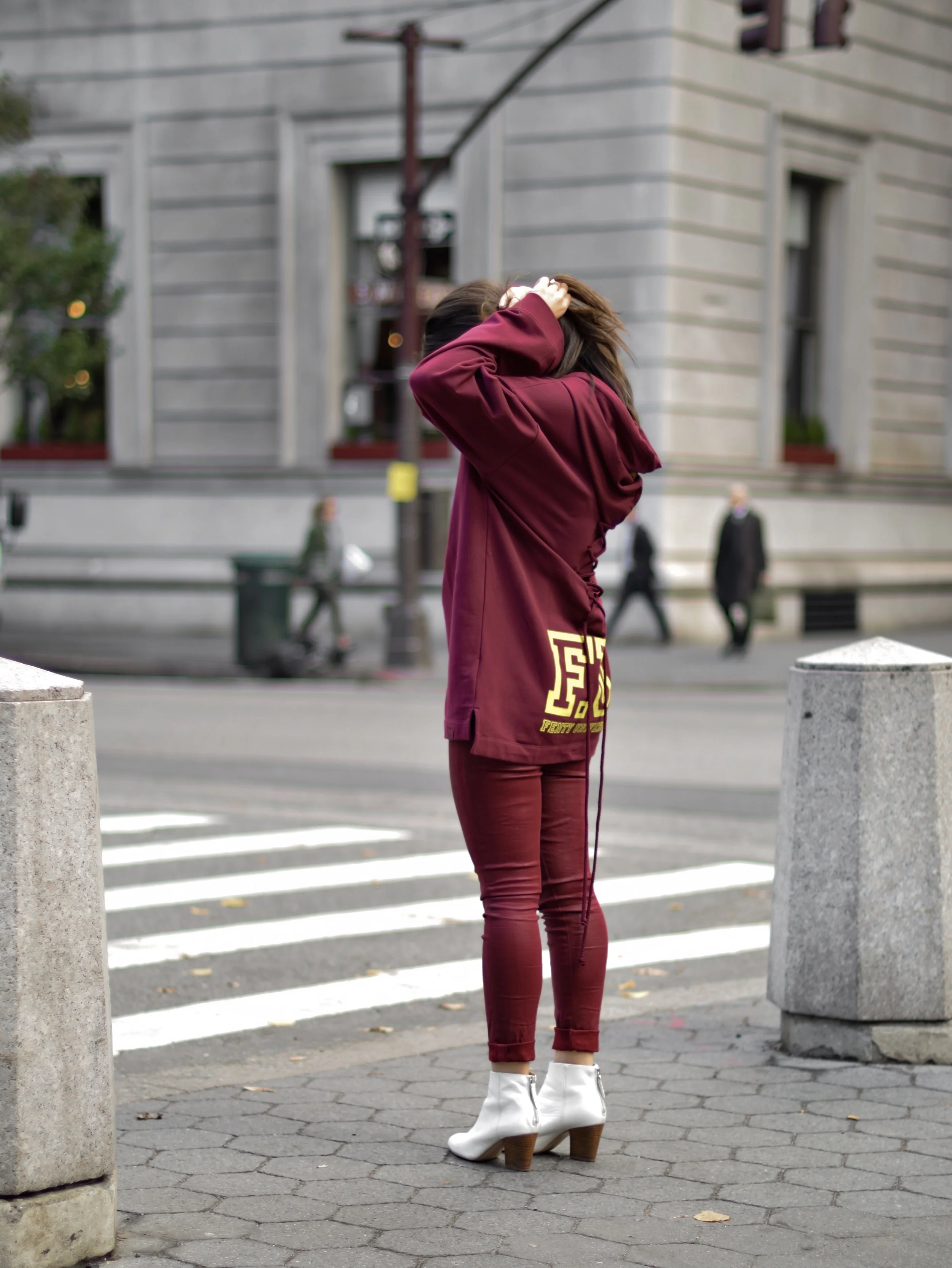 What Do Bloggers Still Pay For Monochrome Maroon Outfit